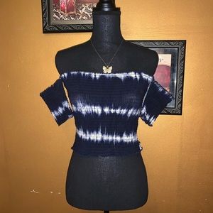 Navy blue crop top
